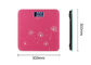 Square 300x300MM Kamar Mandi Timbangan Digital, Skala Berat Elektronik Pink pemasok